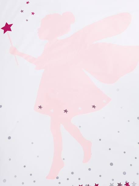 Duvet Cover & Pillowcase Set, Tiny Fairy Theme Printed white - vertbaudet enfant 