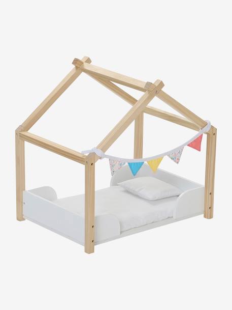 Lit Cabane Poupon En Bois Fsc Multicolore