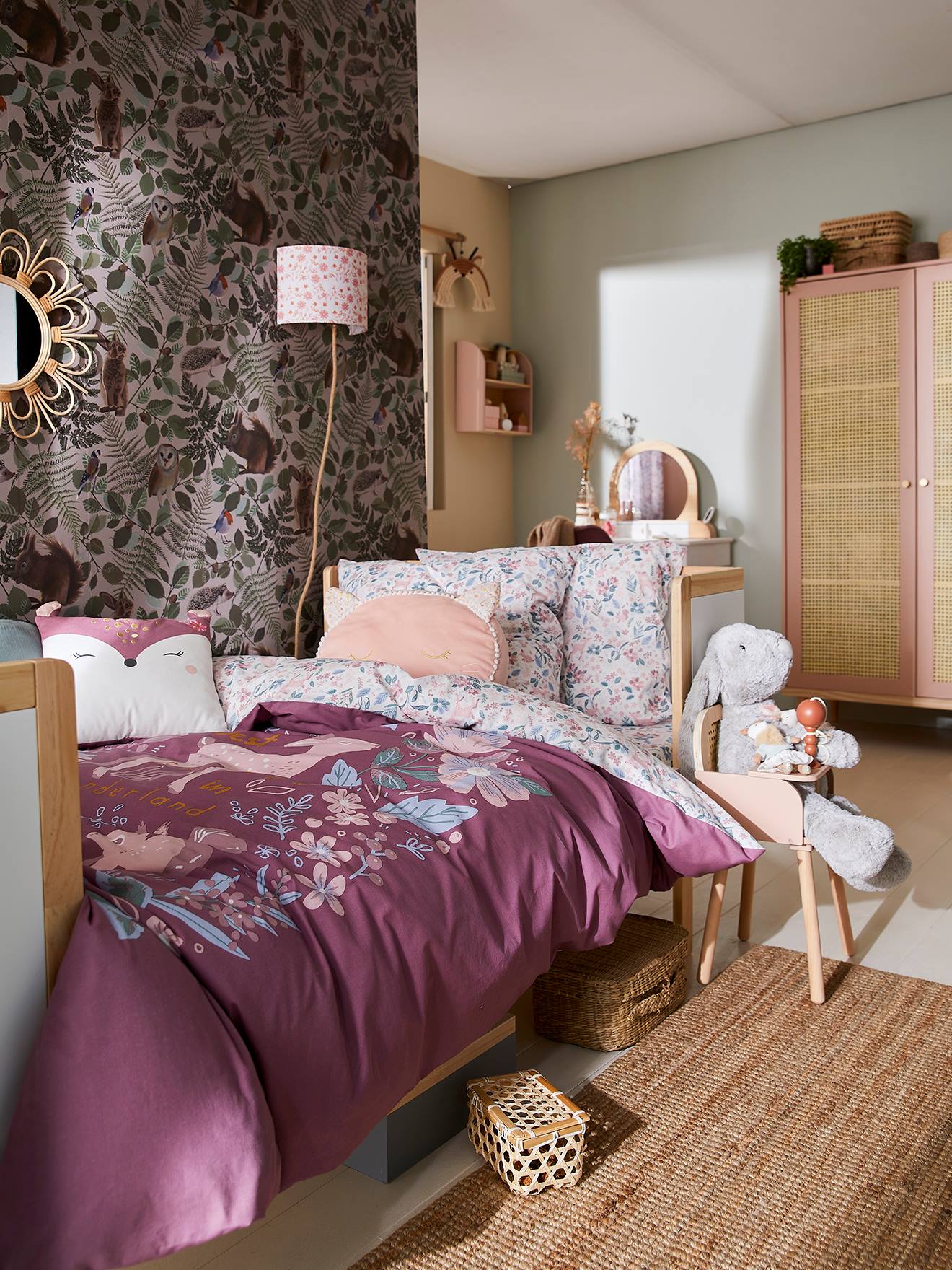 Parure De Lit Enfant Vertbaudet Magicouette Victoria - Housse De Couette 140x150 Cm + Taie