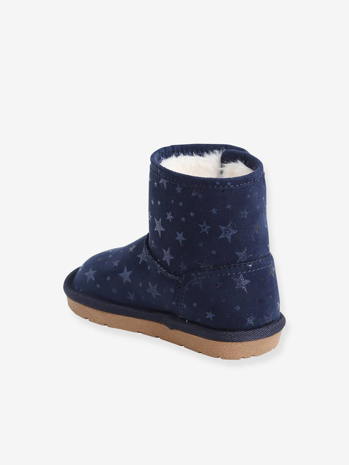 Navy blue outlet fur lined boots