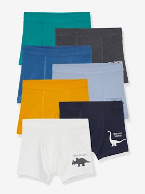 -Pack of 7 Stretch Boxers for Boys, Dinosaurs