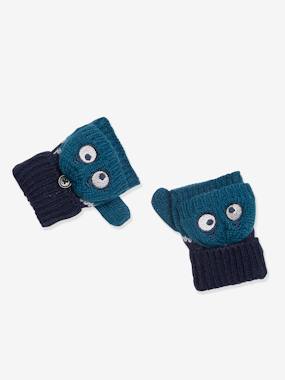 Boys-Accessories-Crazy Monster Mittens/Fingerless Gloves for Boys, Oeko Tex®