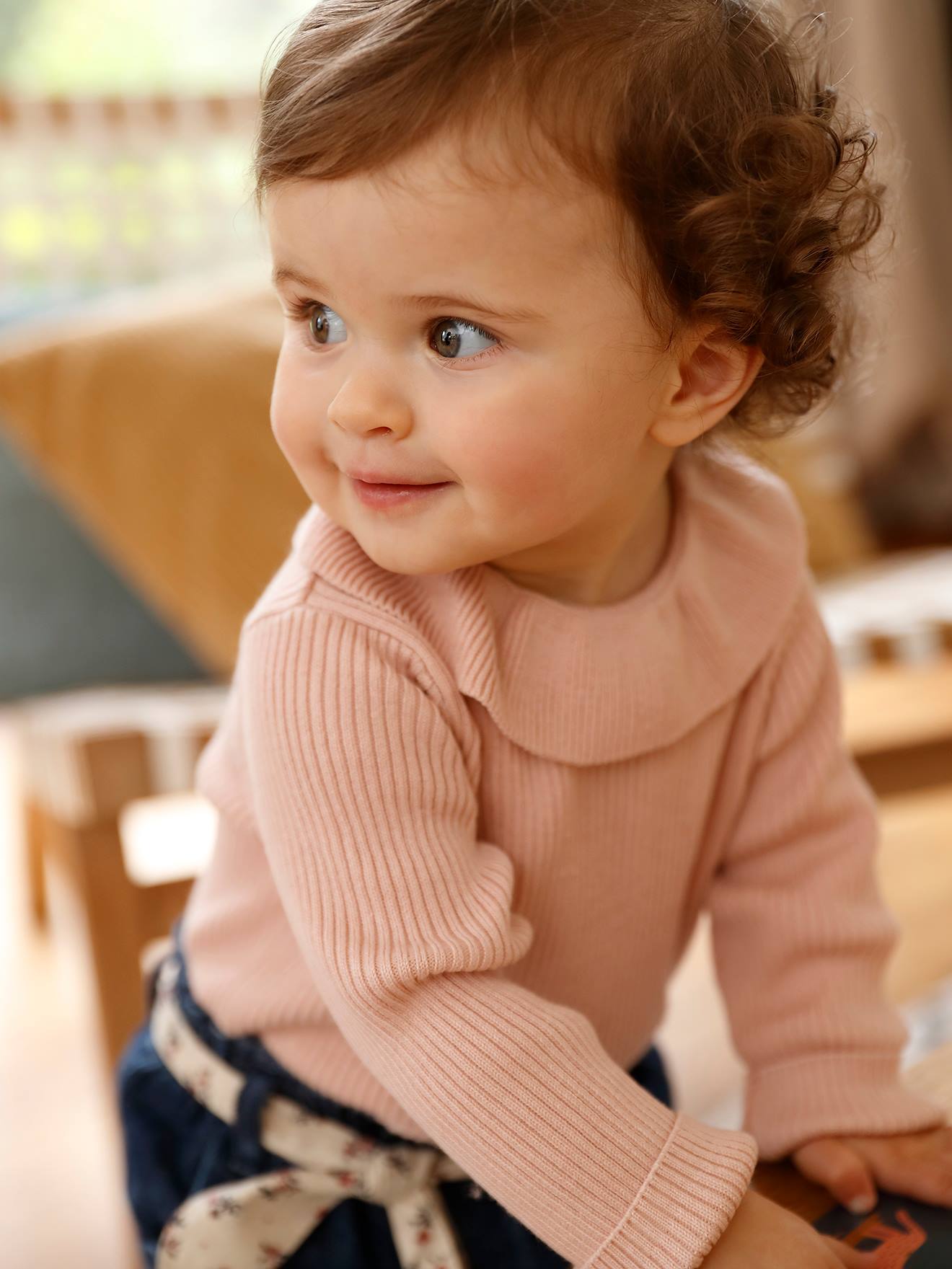 Jumper with Wide Neck Babies - light pink, Baby