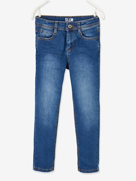 WIDE Hip, MorphologiK Slim Leg Waterless Jeans, for Boys Dark Blue+Dark Grey+Denim Blue+denim grey+double stone - vertbaudet enfant 