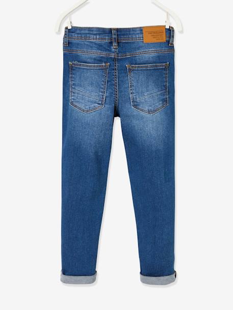 WIDE Hip, MorphologiK Slim Leg Waterless Jeans, for Boys Dark Blue+Dark Grey+Denim Blue+denim grey+double stone - vertbaudet enfant 