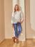 Maternity Jeans with Seamless Belly-Wrap BLUE LIGHT SOLID+Denim Blue+Grey Anthracite+GREY MEDIUM SOLID - vertbaudet enfant 