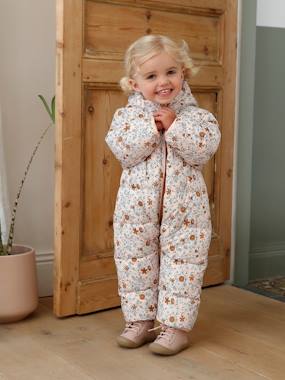 Baby-Floral Padded Jumpsuit for Babies