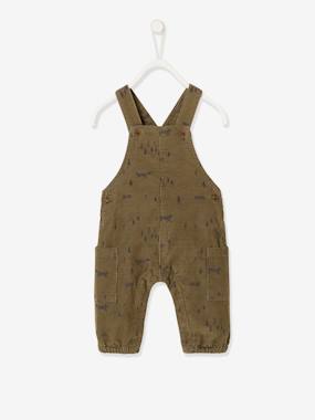 selection-velour-Dungarees in Printed Velour for Babies