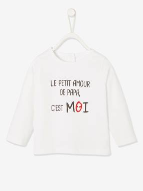 T-shirt à message bébé manches longues  - vertbaudet enfant