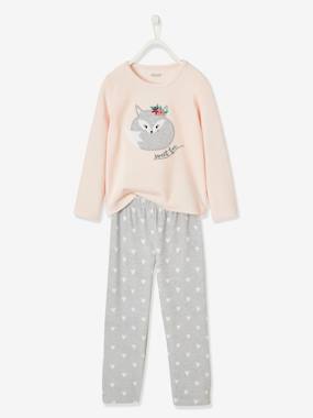 Fille-Pyjama, surpyjama-Pyjama velours fille renard