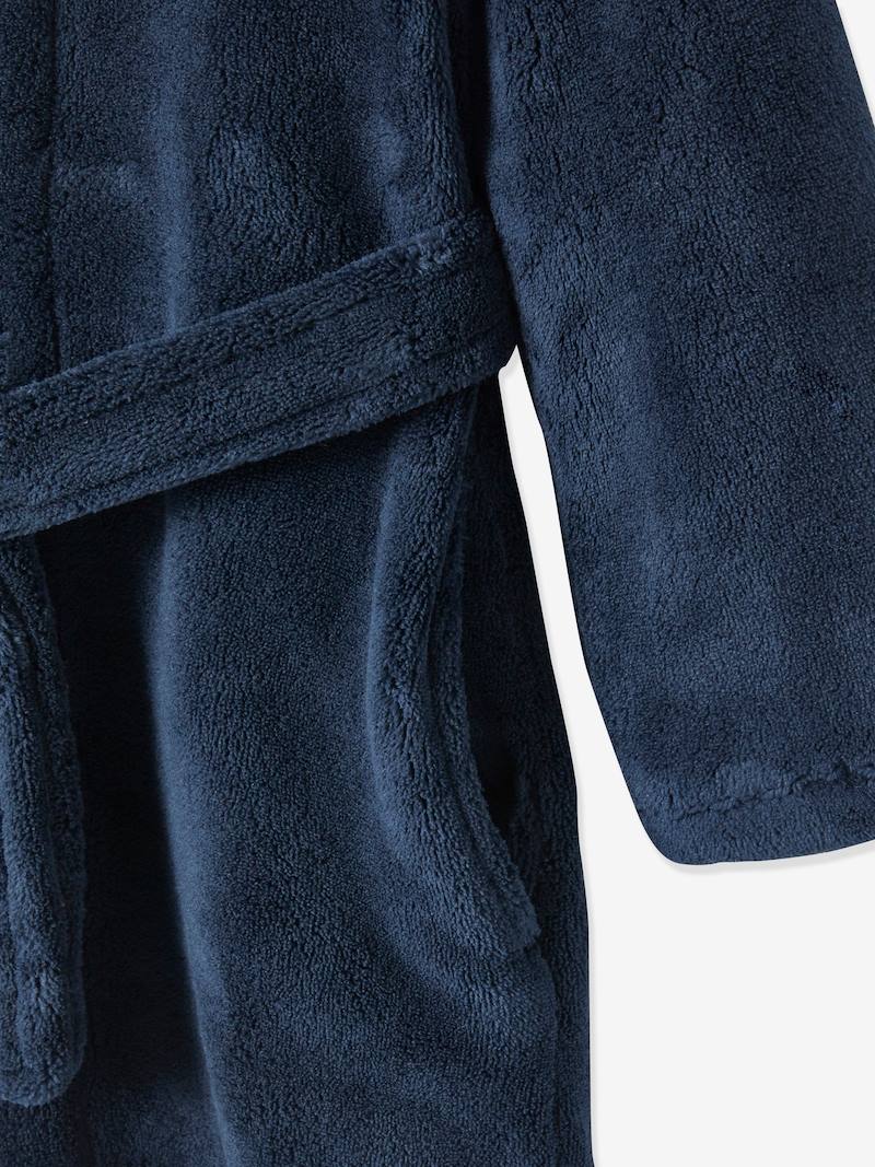 Bathrobe in Polar Fleece dark blue, Boys
