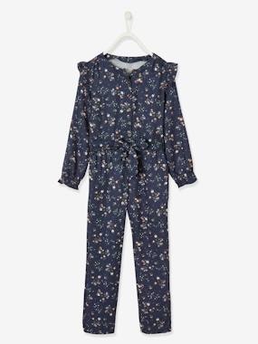 Girls-Dungarees & Playsuits-Floral Jumpsuit for Girls