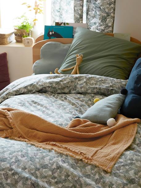 Plaid à Manches Et Capuche Ours écru