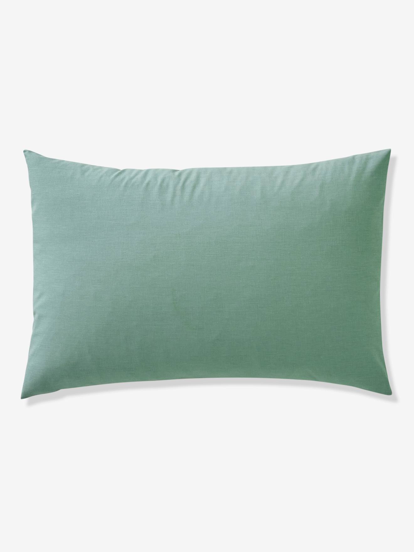 Parure housse de couette + taie d'oreiller essentiels enfant TROPICAL  Basics - vert, Linge de lit & Déco