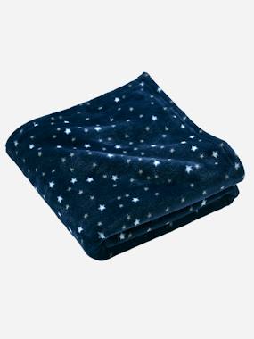 Linge de lit & Déco-Linge de lit bébé-Couverture en microfibre imprimée étoiles Oeko-Tex®