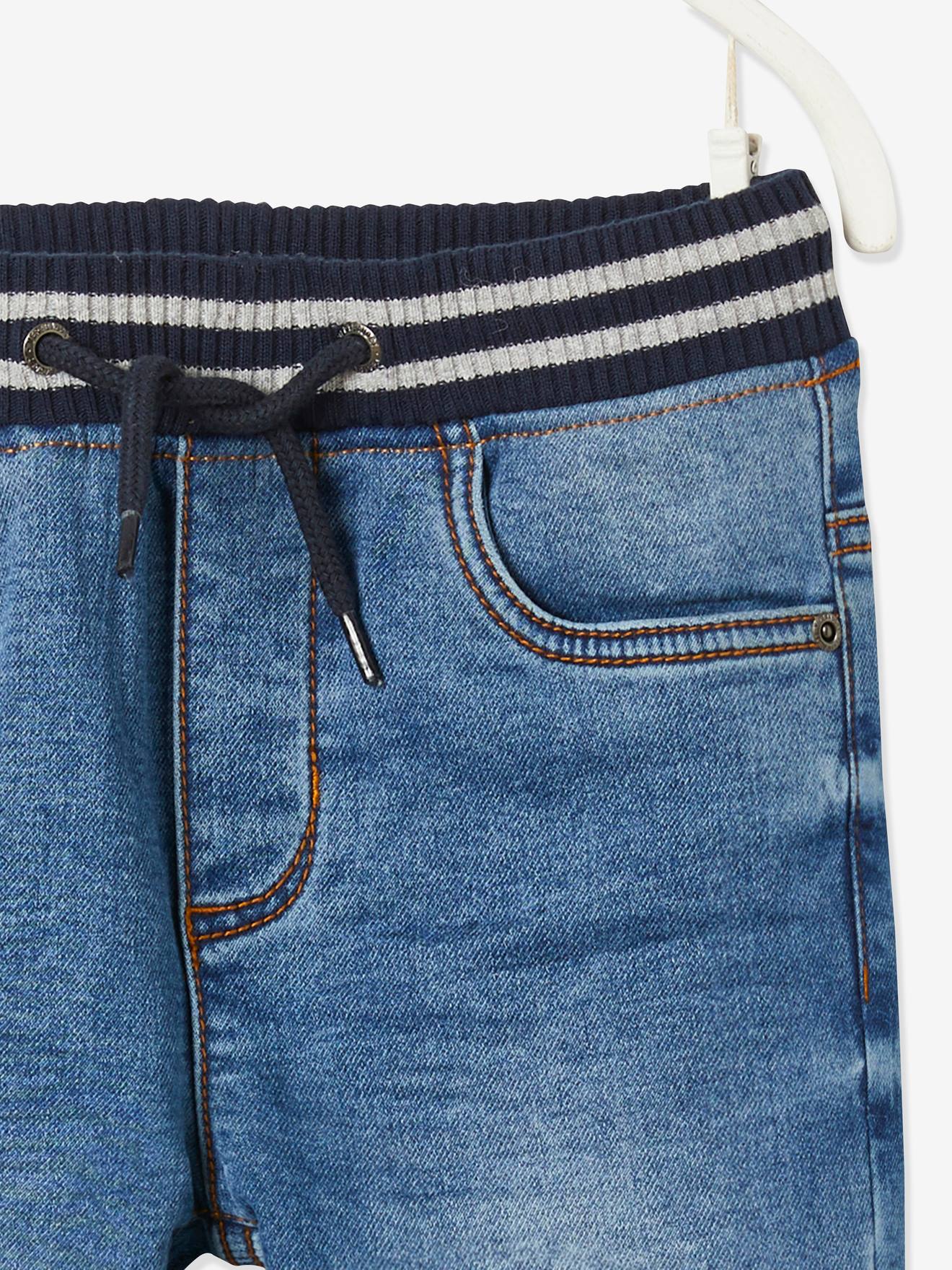 VERTBAUDET Pantalon Droit Garçon Molleton Effet Denim - Confort & Style Décontracté
