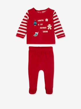 Pyjama 2 pièces en velours bébé Noël  - vertbaudet enfant