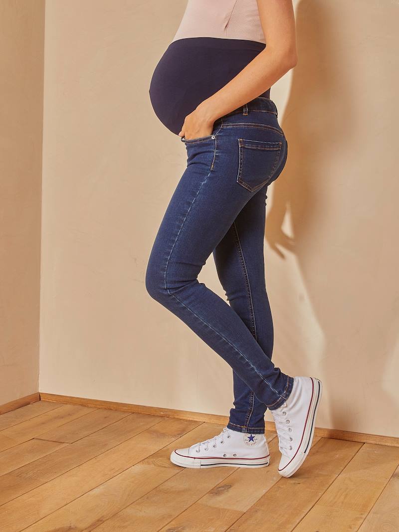 Slim Leg Maternity Jeans with Seamless BellyWrap grey anthracite, Maternity