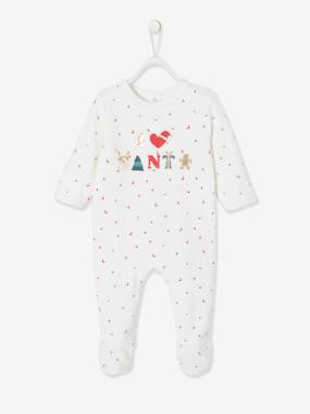 Baby-Velour Christmas Sleepsuit for Babies