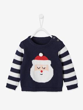 -Father Christmas Knit Jumper for Babies