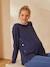 T-shirt col volanté de grossesse et d'allaitement BEIGE11-0602 TCX/ NOIR19-4006T+encre - vertbaudet enfant 