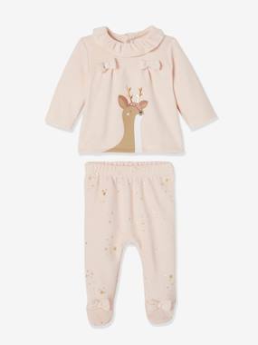 Pyjama 2 pièces en velours bébé Noël  - vertbaudet enfant