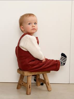 selection-velour-Corduroy Dungarees for Baby Boys