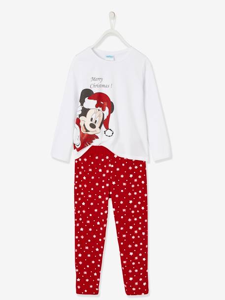 Pyjama Fille Noel Disney Minnie Rouge Aop Fille