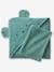 Cape de bain + gant en gaze de coton bio*, bleu+ocre+rose+vert - vertbaudet enfant 