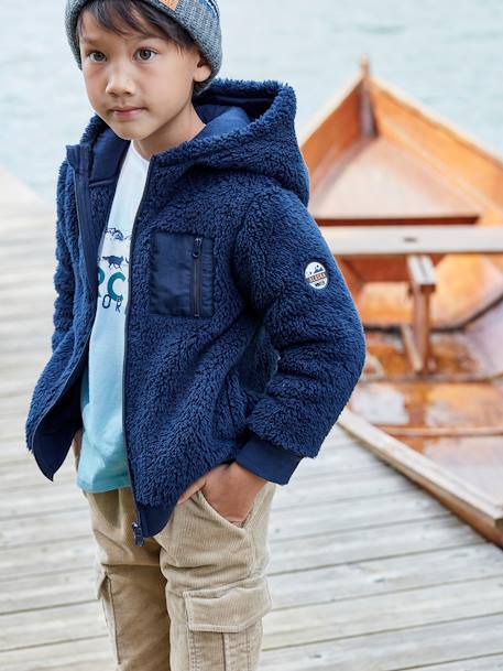 Hooded Sherpa Jacket With Zip For Boys, Next Winter Coat Toddler Boy