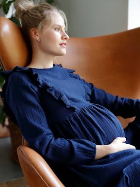 Maternity-Dresses-Cotton Gauze Dress, Maternity & Nursing Special