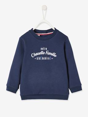 -"notre Chouette Famille" Sweatshirt for Children, Vertbaudet Capsule Collection