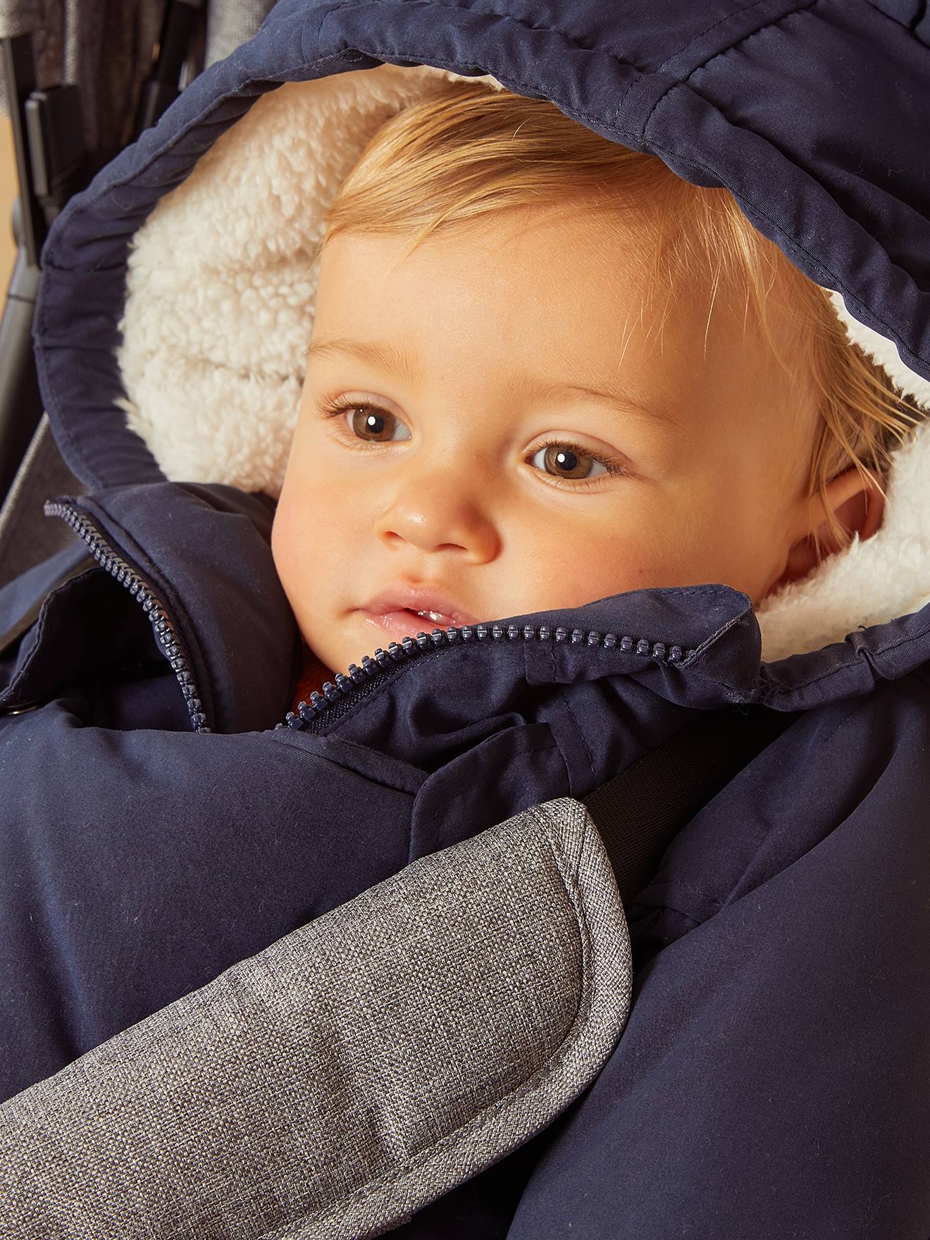 2-in-1 Pramsuit Jacket for Babies dark blue, Baby