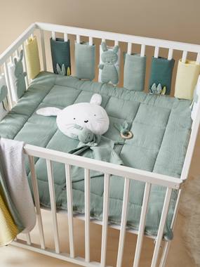 -Breathable Cot Bumper, MENTHE A L'EAU