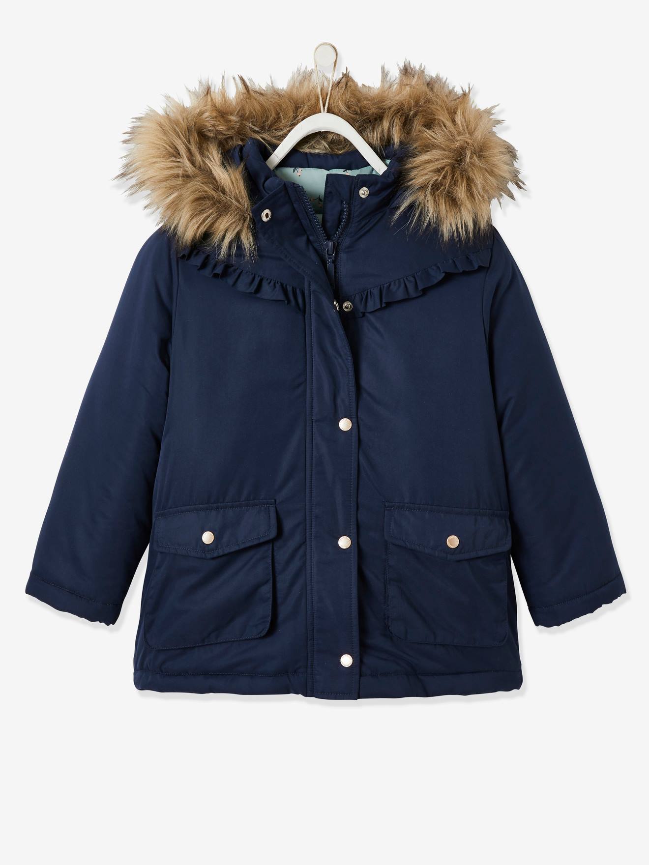 Girls on sale blue parka