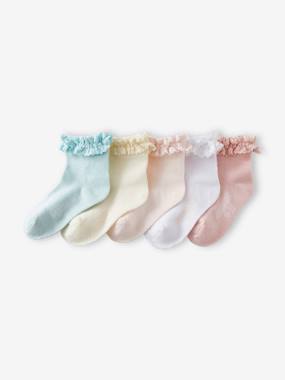 Baby-Socks & Tights-Pack of 5 Pairs of Socks for Baby Girls