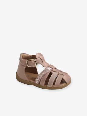 Shoes-Baby Footwear-Leather Sandals for Baby Girls, Designed for First Steps
