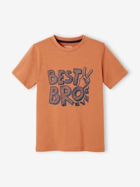 mode-responsable-T-shirt à message Basics garçon manches courtes