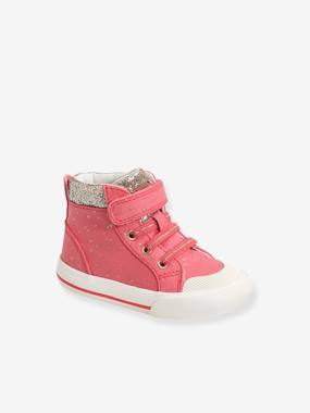 Shoes-Baby Footwear-Baby Girl Walking-High-Top Trainers, for Baby Girls