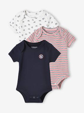 Baby-Bodysuits & Sleepsuits-Pack of 3 "Seafaring" Bodysuits for Newborn Babies