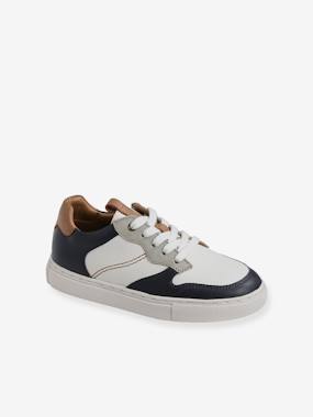 -Leather Trainers with Laces & Zips for Boys
