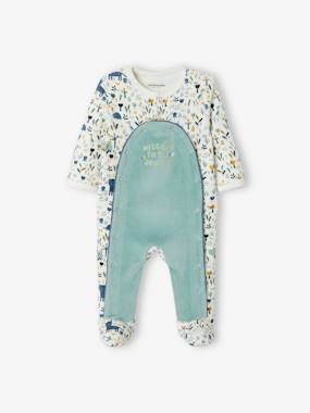Baby-Velour Sleepsuit for Baby Boys, Oeko Tex®