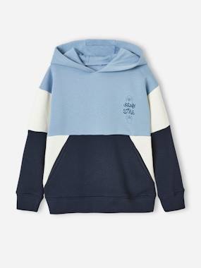 -Hooded Colourblock Sweatshirt, for Boys