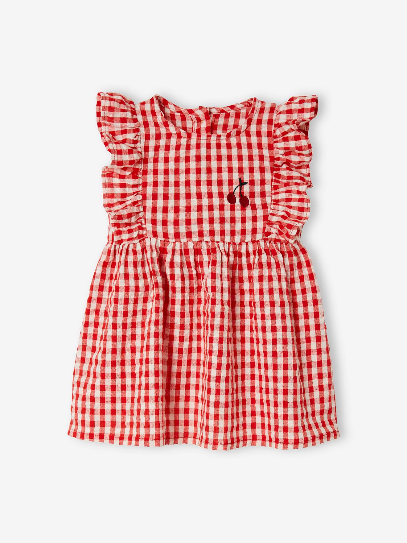 red and white gingham dress