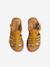 Sandales multi-brides cuir fille CAMEL+jaune+Jaune fluo+ROSE - vertbaudet enfant 