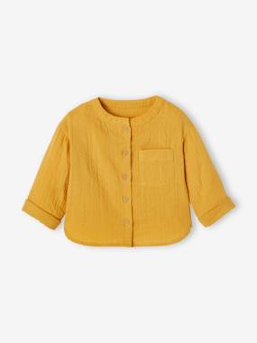 Shirt in Cotton Gauze with Mandarin Collar, for Babies  - vertbaudet enfant