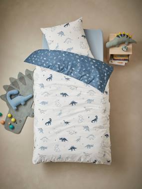 Linge de lit & Déco-Linge de lit enfant-Parure de lit housse de couette + taie d'oreiller enfant HELLO DINOS