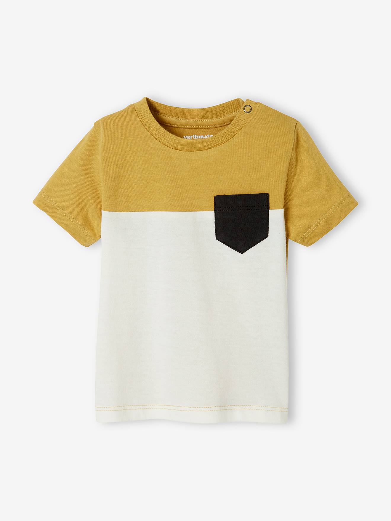 Vertbaudet T-Shirt Colorblock bébé Manches Courtes
