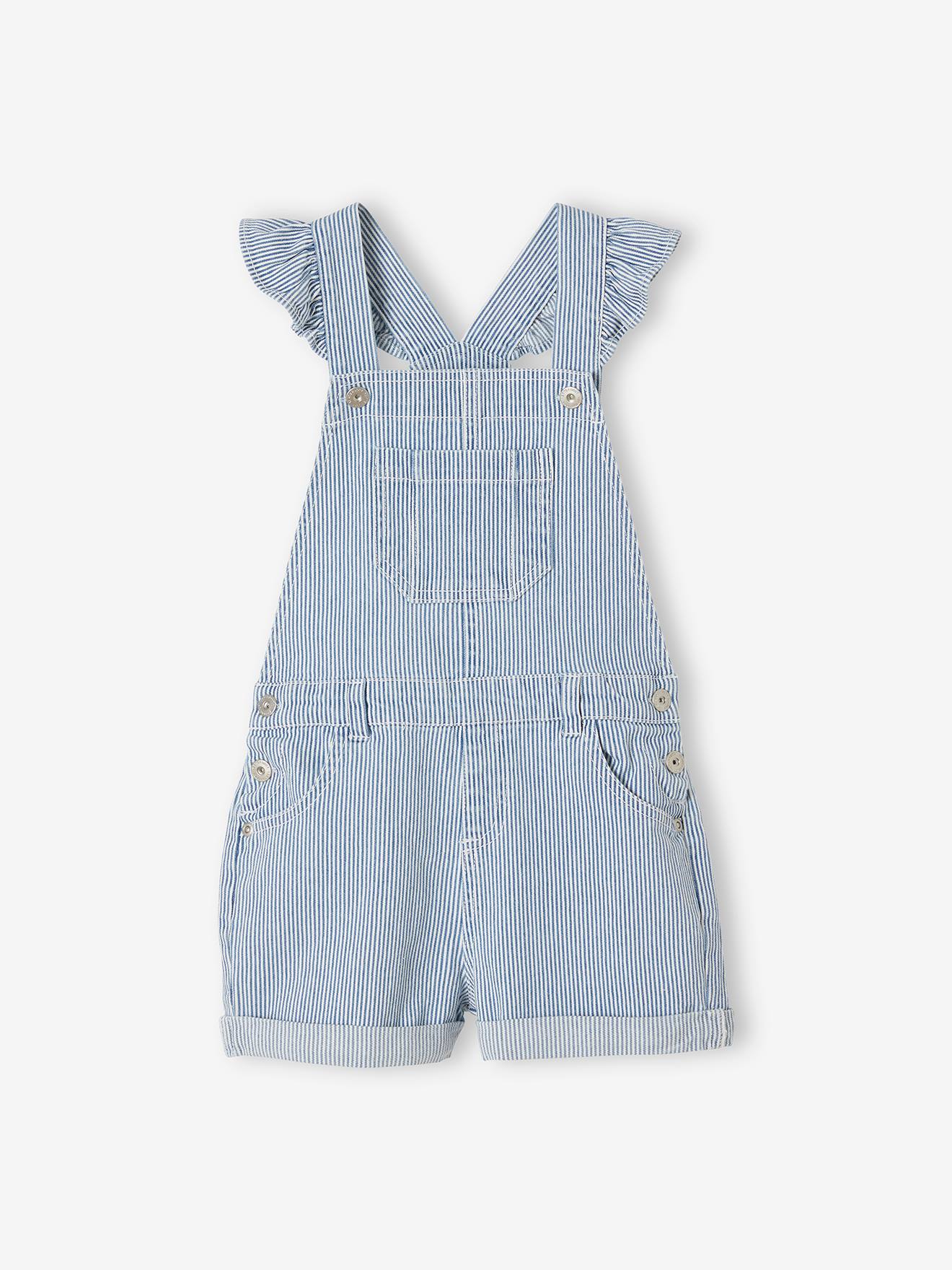 Girls Denim Dungaree Shorts Dungarees 7-8 Years Brand New 50% OFF DS7-8-A 