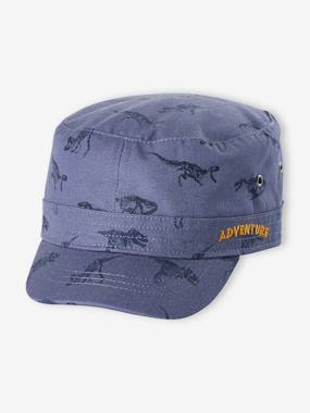 Boys-Accessories-Combat-Style Cap with Dinosaur Print for Boys